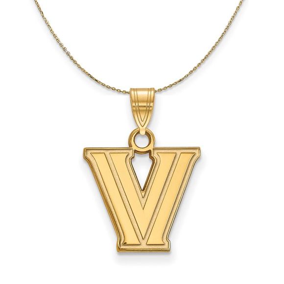 14k Yellow Gold Villanova U. Small 'V' Necklace - 22 Inch - Picture 1 of 7